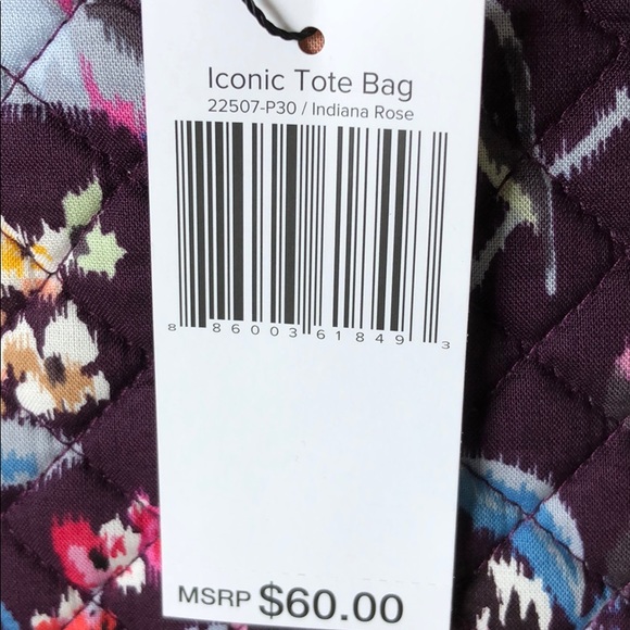 NWT Vera Bradley Tote bag and Zip ID bundle Indiana Rose - Picture 4 of 10